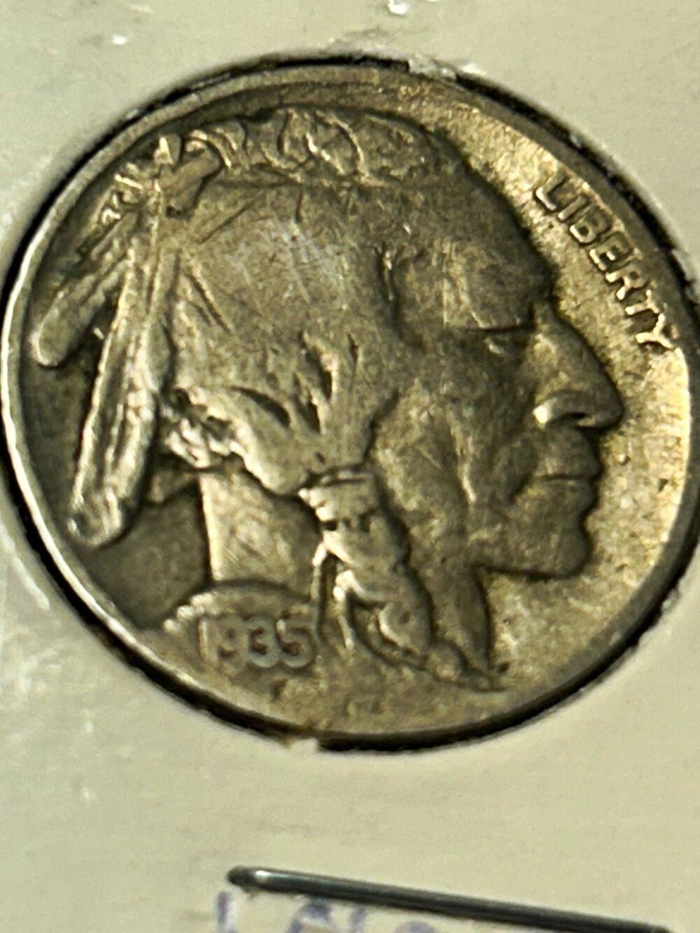 1935 1936 1937 Buffalo Nickel Lot 3 Coins Full Dates Philadelphia 5C